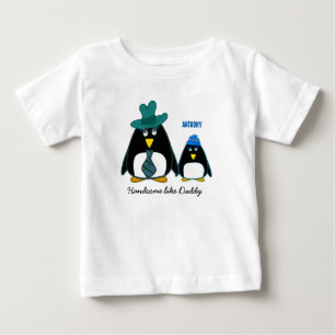 Handsome like Daddy. Sweet Little Penguin Baby T-Shirt