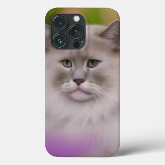Handsome Maine Coon Himalayan Cat iPhone 13 Pro Case
