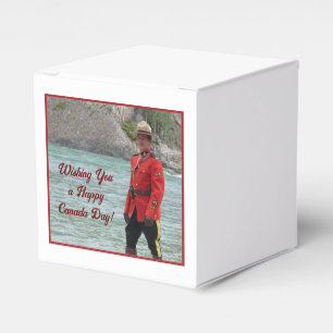Handsome Mountie Happy Canada Day Funny Photo Favor Box