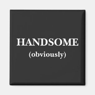 Handsome Obviously Funny Quote Sayings Magnet