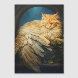 Handsome Orange Tabby Cat with Tail Feathers