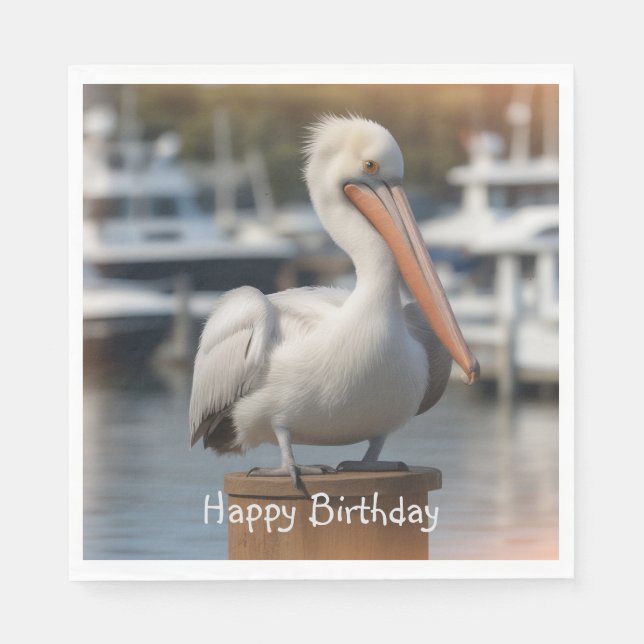 Handsome Pelican Napkin (Front)