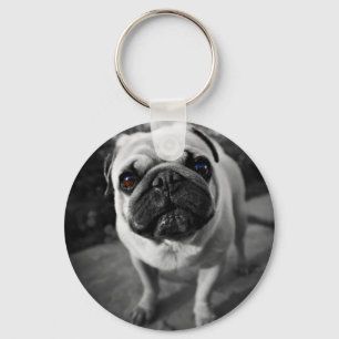 Handsome Pug Keychain