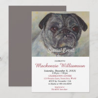 HANDSOME PUG WISHES HAPPY BIRTHDAY