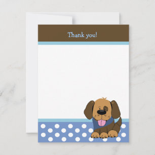 HANDSOME PUPPY 4x5 Flat Thank you note Card