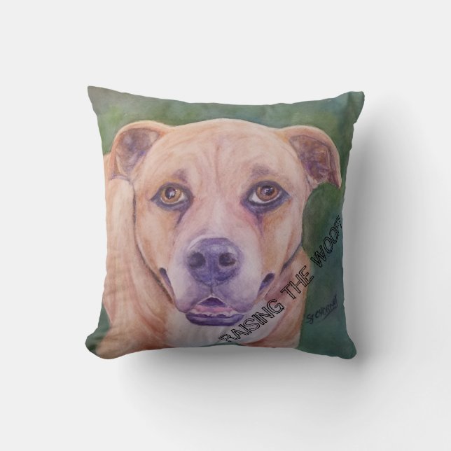 HANDSOME PUPPY DOG THROW PILLOW (Front)