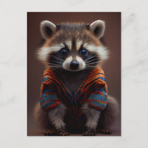 Handsome Raccoon Postcard
