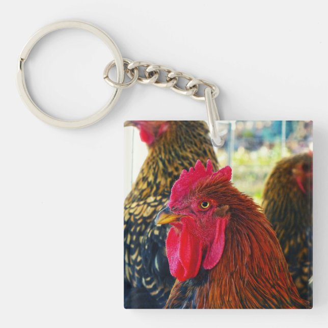 Handsome Rooster Keychain (Front)