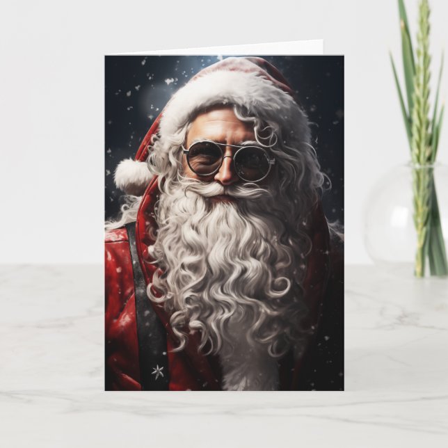 Handsome Santa Portrait Card (Front)