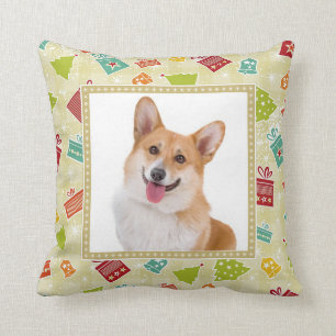 Handsome Smiling Corgi Throw Pillow