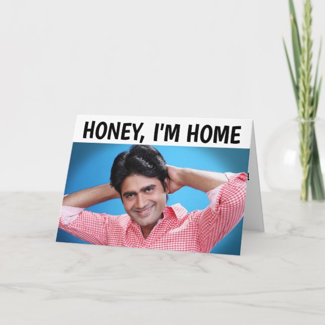 HANDSOME SPANISH GUY, FUNNY BIRTHDAY CARD FOR HER (Front)