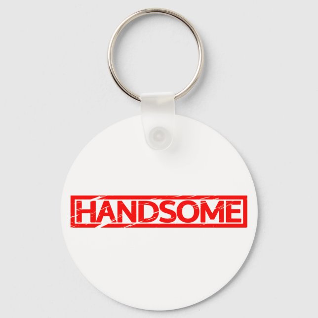 Handsome Stamp Keychain (Front)