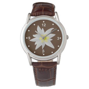 Handsome White Edelweiss Watch