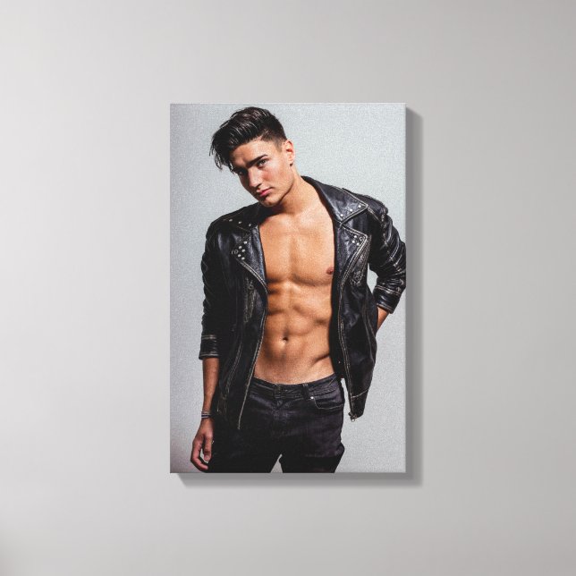 HANDSOME YOUNG MALE MODEL STRETCHED CANVAS PRINT (Front)