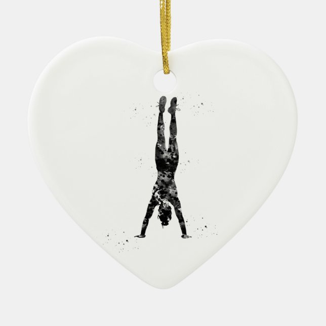 Handstand Ceramic Ornament (Front)