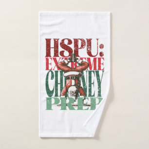 Handstand PushUp Fun Christmas Version Fitness Hand Towel