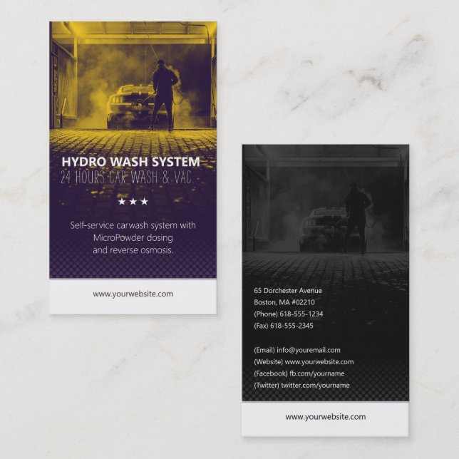 Handwash Services | Car wash Business Card (Front/Back)