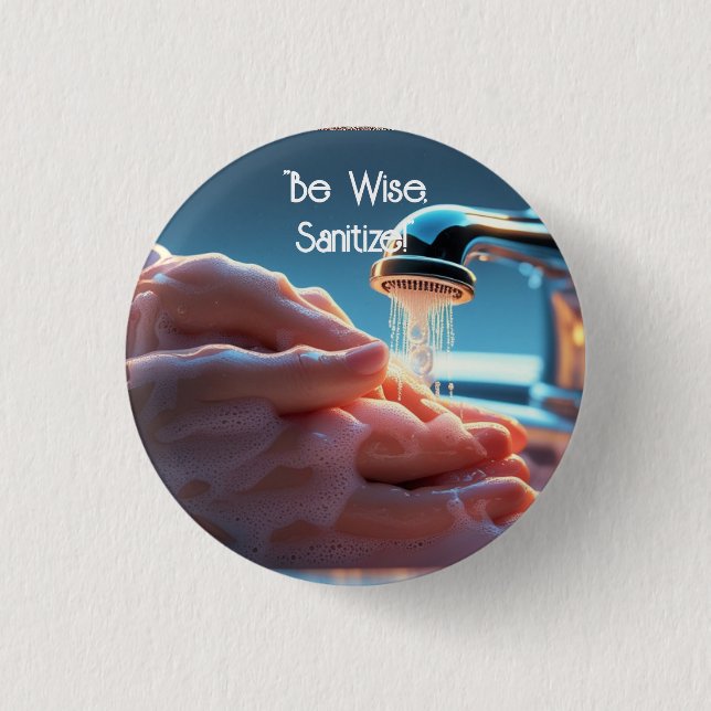 Handwashing Saves Lives Badge Button (Front)