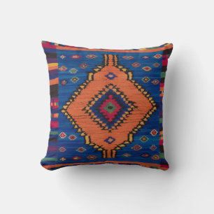 Handwoven Blue Kilim Throw Pillows: A Blend of Pillow