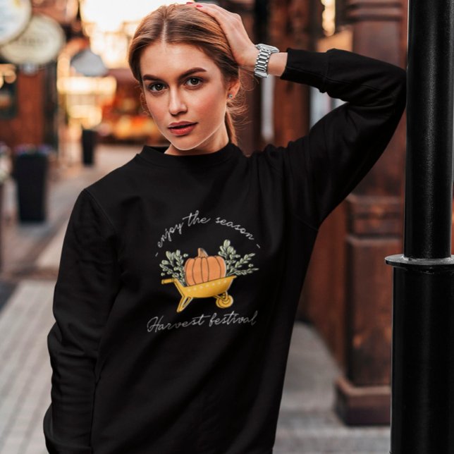 Handwriting and Pumpkin Fall Leaves  Sweatshirt (Creator Uploaded)