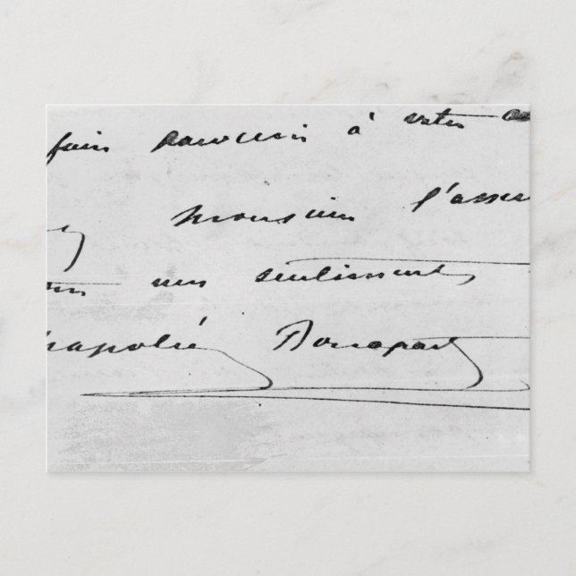 Handwriting and Signature Postcard (Front)