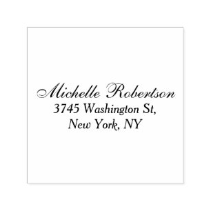 Handwriting Black White Plain Minimalist Self-inking Stamp