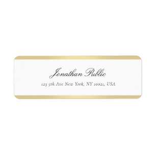 Handwriting Gold White Simple Template Elegant