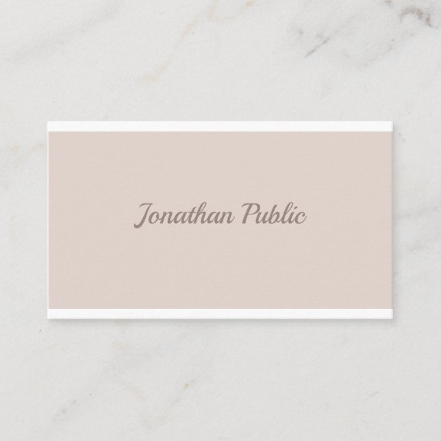 Handwriting Modern Elegant Template Professional Business Card (Front)