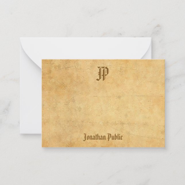 Handwriting Monogram Vintage Classic Look Template (Front)