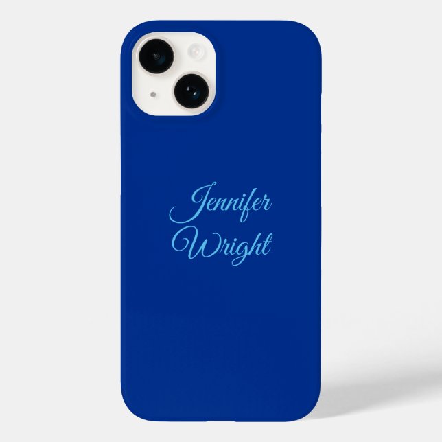 Handwriting Name Classical Plain Air Force Blue  Case-Mate iPhone Case (Back)