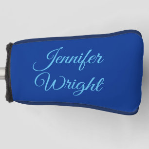 Handwriting Name Classical Plain Air Force Blue Golf Head Cover