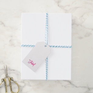 Handwriting NAME Colourful Preppy Fun  Gift Tags