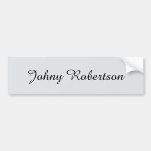 Handwriting Name Plain Elegant Professional Modern Bumper Sticker
