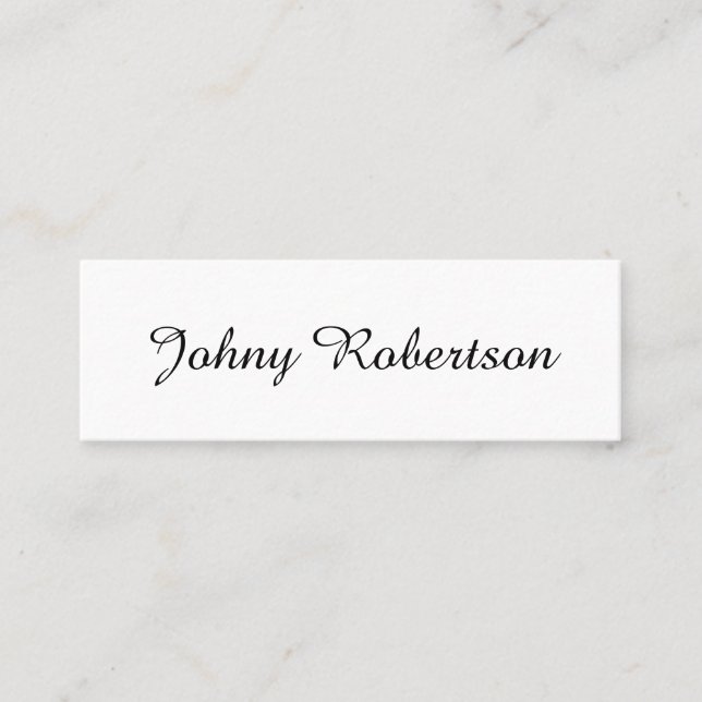 Handwriting Name Plain Elegant Professional Modern Calling Card (Front)