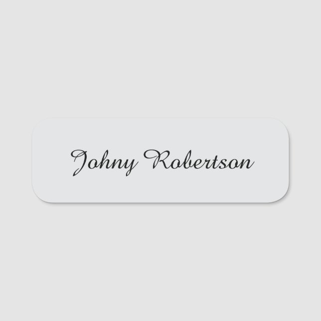 Handwriting Name Plain Elegant Professional Modern Tag (Front)