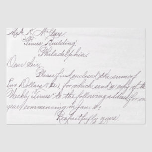 Handwriting Overlay Tissue Paper