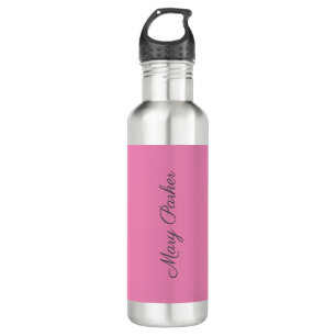 Handwriting Plain Simple Pink Professional Name 710 Ml Water Bottle