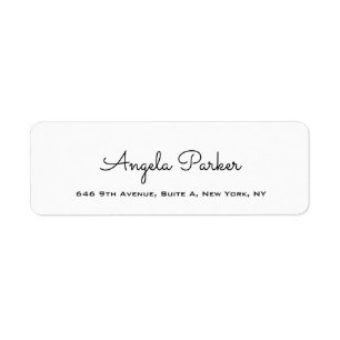 Handwriting Plain Simple White Professional Modern