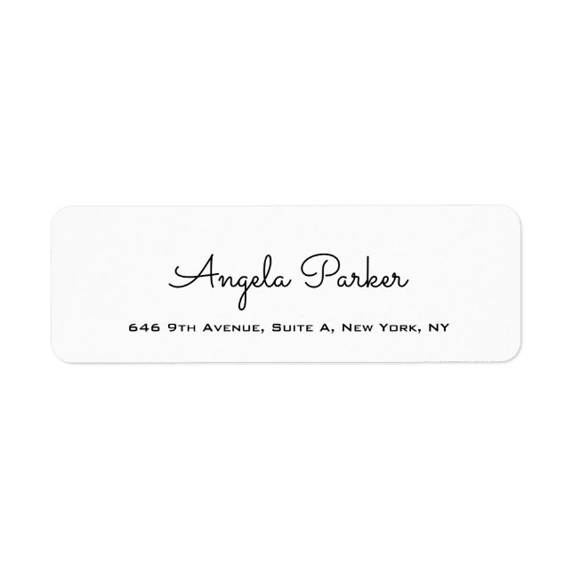 Handwriting Plain Simple White Professional Modern (Front)