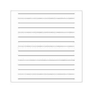 Handwriting Practice Lines Rubber Stamp