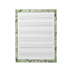Handwriting Practice Sheets Rustic Sage Green Notepad