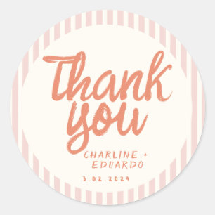 Handwriting RetroWedding Rectangular Sticker
