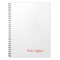 Handwriting Script Elegant Plain Simple Red White