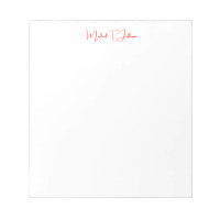 Handwriting Script Elegant Plain Simple Red White