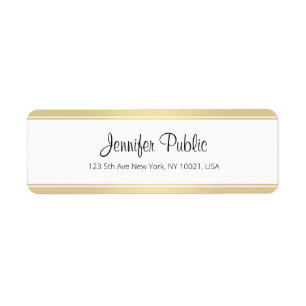 Handwriting Script Elegant Simple Template Gold