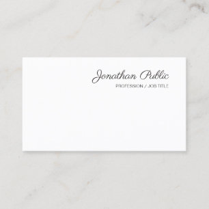 Handwriting Script Modern Minimalist Template Business Card