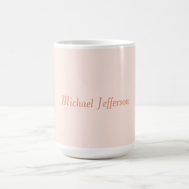 Handwriting Script Name Elegant Plain Simple Coffee Mug (Center)