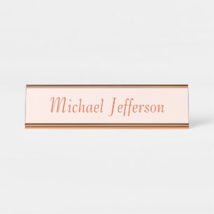 Handwriting Script Name Elegant Plain Simple Desk Name Plate