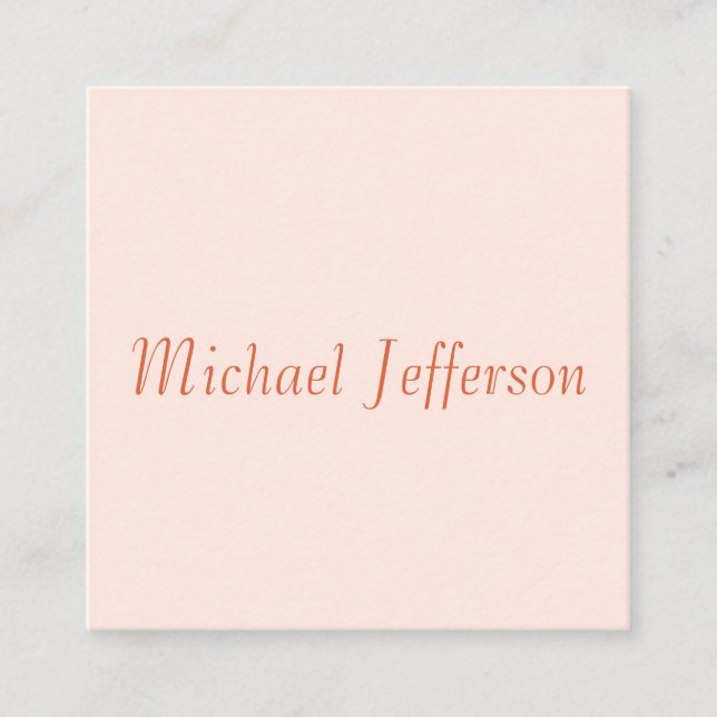 Handwriting Script Name Elegant Plain Simple Enclosure Card (Front)