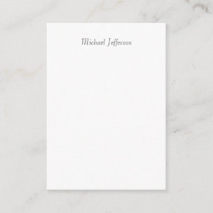 Handwriting Script Name Elegant Plain Simple Enclosure Card